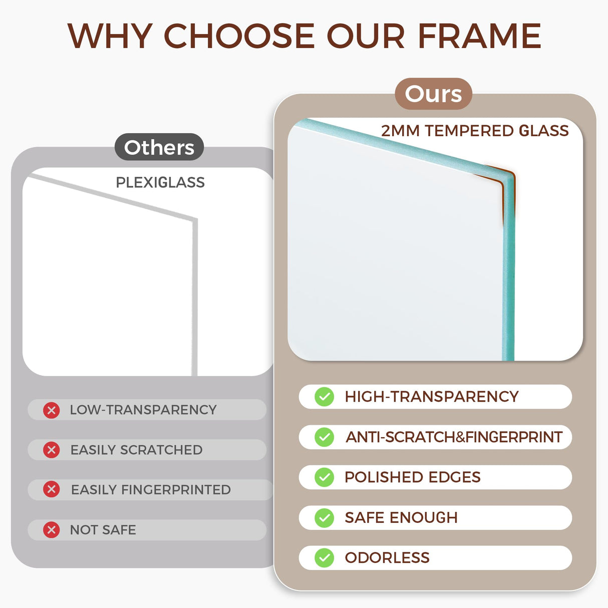 11x14 Picture Frame, 11"x14" Oak Wood Frame, 11x14 Picture Frame Set of 3, 11x14 Frame with Mat for 8x10, Real Tempered Glass, 11 x 14 Photo Frame for Wall (Natural Oak Color, 3 Pack) Fun Memories