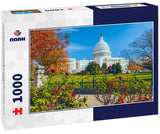 Noah Jigsaw Puzzle US Capitol Building Framed by Roses and Trees.Washington DC, USA 1000 Pieces WoodArtSupply