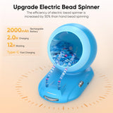 Aenebe Clay Bead Spinner Kit with 4500 Beads, Rechargeable Wireless Beading Tool with Dual Needles, Adjustable Speed Faster Jewelry Making for DIY Bracelets and Necklaces Aenebe