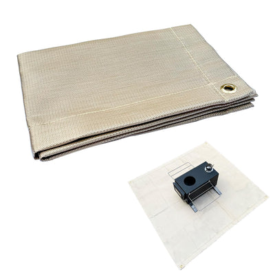 SOLOWILDER Fire Pit Mat 40" Wood Stove Under Grill Mat for Deck BBQ Fireproof Floor Tent Campsite Insulation Protection
