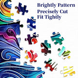 Cat Puzzles for Adults 1000 Pieces, Fantasy Animal Kitten Abstract Art Puzzle, Colorful Funny Cat Puzzle Kitty, Impossible Hard Challenge Jigsaw Puzzle for Adults PICKFORU