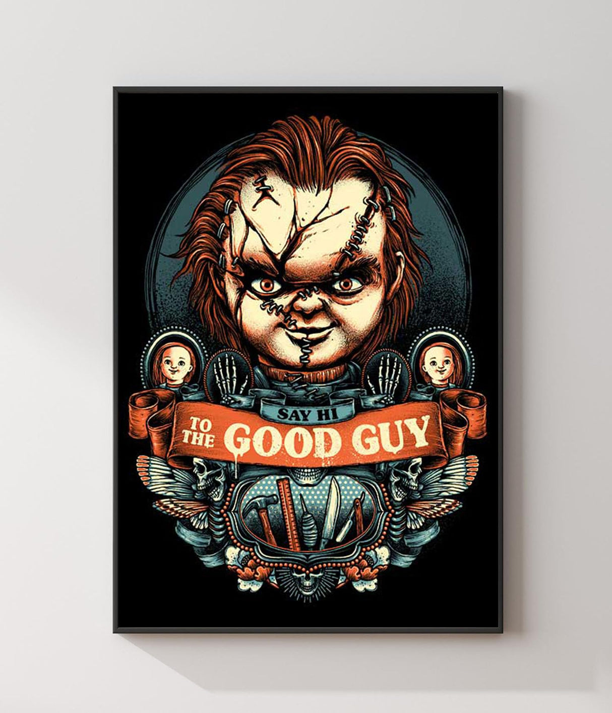 HUANNY Diamond Painting Horror Movie Diamond Art Chucky, 5D Full Drill Cross Stitch Embroidery Kits HUANNY