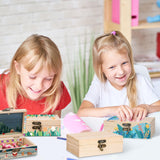 Hoemwarm 24 Pack Unfinished Wood Box with Hinged Lid, 6 x 4 x 2 Inch Storage Small Wooden Boxes for Craft Kids Christmas Gift Paint DIY Unpainted Jewellery Organizing Box Art Box, Home Storage Decor Hoemwarm