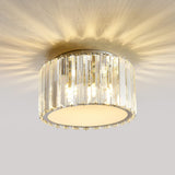 Modern Crystal Ceiling Light Fixture, BUXVRCS Mini Flush Mount Crystal Chandelier, H 5.89'' x W 8.66'' Small Crystal Ceiling Fixtures for Hallway Bedroom Bathroom G9 Socket BUXVRCS