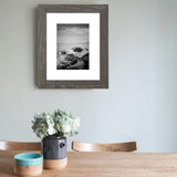 DUCIHBA 8 x 10 inch Rurstic Farmhouse Picture Frames, Tabletop Display or Wall Mount Vertically or Horizontally, Distressed Barn Wood, Real Glass Photo Frame with Mat 5 x 7 inch, Grey DUCIHBA