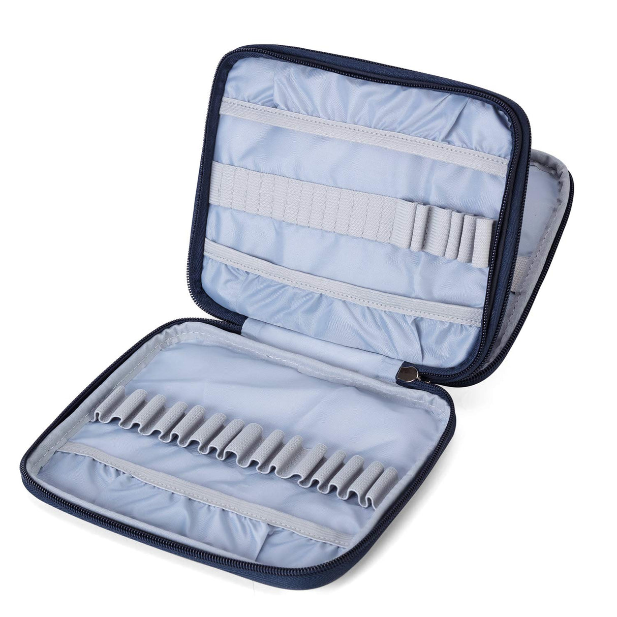 Teamoy Organizer Case for Interchangeable Circular Knitting Needles, Crochet hooks and Knitting Accessories, Keep All in Place and Easy to Carry, Cats Blue (No Accessories Included) Teamoy