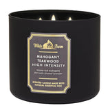 Bath & Body Works White Barn 3-Wick Candle in Mahogany Teakwood High Intensity, Scented Bath & Body Works