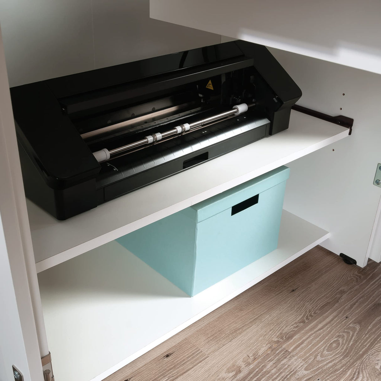 Sauder Miscellaneous Storage Craft & Sewing Armoire, L: 35.11" x W: 21.81" x H: 61.58", Glacier White finish Sauder