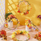 FREEBLOSS 90+ Floral Crown DIY Kit Flower Crowns Making Kit DIY Floral Crown Garland Kit Hair Accessories Handmade Make Your Own Flower Wreath Crown Spring and Autumn Floral Crown FREEBLOSS