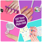 Combaybe Kids Nail Polish Set for Girls - Girls Toys 8-10 - Nail Art Kit for Kids Ages 7-12, Non toxic Nail Polish Kids Nail Kit Girl Stuff for Spa Manicures, Idea Birthday Gift for Girls 8 9 10 12 Combaybe