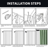 Joydeco Curtain Rods for Windows 16 to 120 inches Adjustable Decorative Window single rod with Aluminium Finials(16" to 120",1PCS,Black) Joydeco