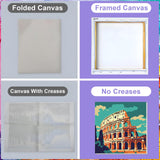 4 Pack Framed Paint by Numbers Kit for Adults – 8x8in Canvas Wall Art Set – Pre-Stretched Wooden Frame, Full Paint Set with Brushes & Velcro – DIY Number Painting for Home Décor, Gifts, Relaxation antor