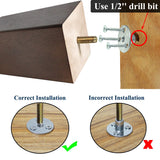 AORYVIC Wood Legs for Furniture 4 inch Sofa Legs Square Bed Legs Pack of 4 AORYVIC