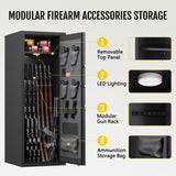 KAER 12-15 Gun Safe for Home, Large Rifle Safe & Pistol Cabinet with 3 Adjustable Gun Racks, 4 Pistol Pockets, Unassembled Digital Large Gun Locker for Gun & Ammunition Storage KAER