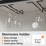 RoyalCraft 52'' Sideboard Buffet Cabinet with Storage, Farmhouse Coffee Wine Bar Cabinet with Drawers, Sliding Barn Door, Wine & Glass Rack, Console Table for Living Room, Kitchen, Wood-Tone White RoyalCraft