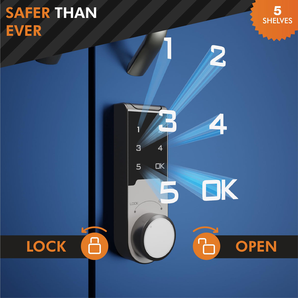 METALTIGER Metal Storage Cabinet with Digital Lock | Garage Storage Cabinet | Pegboard | 71" Lockable Tool Cabinet | Locking Cabinets (Dark Blue) METALTIGER