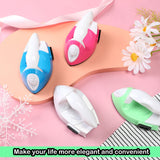 Zhehao 4 Pcs Mini Craft Iron Portable Handy small Heat Transfer Machine with Charging Base Accessories for DIY Clothes Beads Patch Bag Hat Vinyl Projects(Rose Red, Green, Blue, White) Zhehao