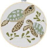 Awesocrafts Cross Stitch Kits Little Turtle Looking for Mom 11CT Stamped Patterns Easy Cross Stitching Embroidery Needlework Kit Supplies (Turtle) Awesocrafts