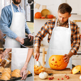 NLUS Extra Large Aprons for Men, Adjustable White Chef Apron for Men Kitchen Cooking Aprons for Women with 2 Pockets, Water & Oil Resistant - 1 PACK NLUS