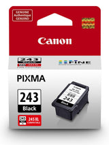 Canon PG-243 Genuine Black Ink Cartridge, Compatible with iP2820, MX492, MG2420/2520/2920/2922/2924/3020/2525, TS3120/302/302a/202/4520/3320 Canon