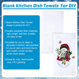 Patelai Sublimation Dishtowel Absorbent Multi Purpose Kitchen Dish Towels Blank DIY Kitchen Dishcloth Bathroom Towel for Kitchen Home,16 x 24 Inch (10) Patelai