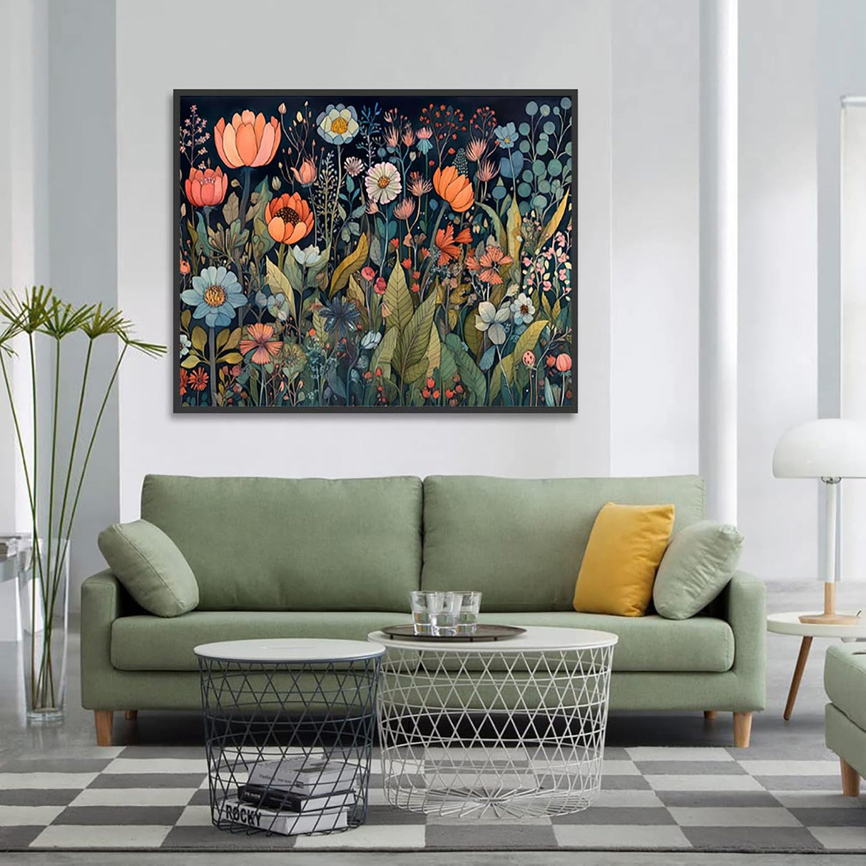 GemZono Diamond Painting Kits for Adults, Flower 5D Diamond Art Kits for Beginner DIY Full Drill Diamond Dots Crystal Craft Kits for Home Wall Decor Gifts 11.8x15.7 inch GemZono