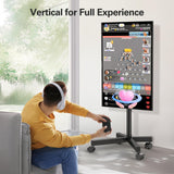 Perlegear Rolling TV Stand for 23-60 Inch LCD LED OLED 4K Smart TVs Holds up to 88lbs, Mobile TV Stand with Height Adjustable, Tilting TV Cart with Locking Wheels Max VESA 400x400mm, PGTVMC16 Perlegear