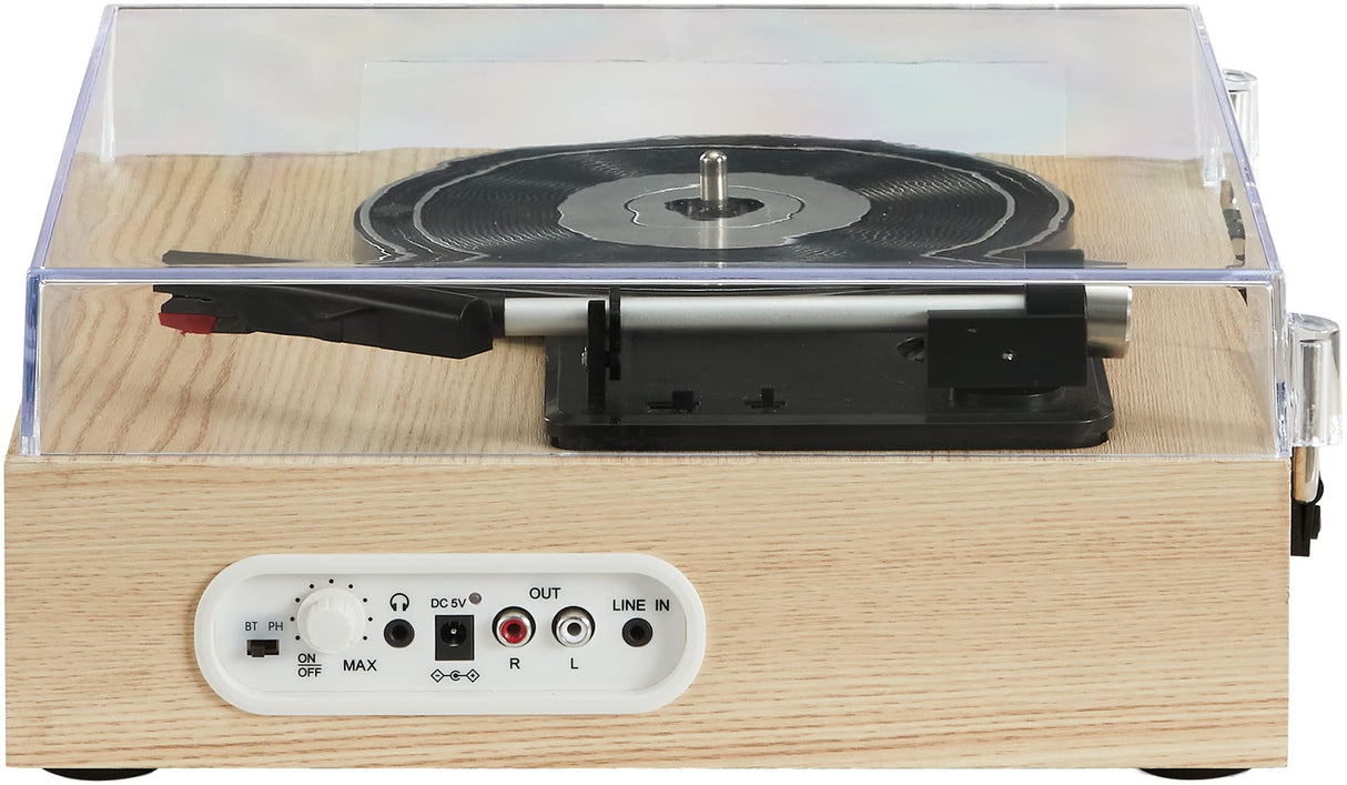 Crosley CR6042A-NA Scout 3-Speed Bluetooth Turntable with Built-in Speakers, Natural Crosley