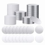 Muka 100Pcs 1 Inch Round Sublimation Blank Aluminum Sheets, Aluminum Board Heat Transfer for Breastpin, Retractable Badge Holder, Photo Tray, Collapsible Phone Holders Muka