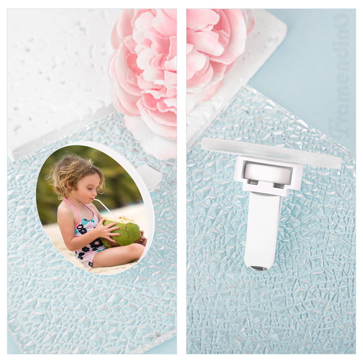 Framendino, 4 Pack Sublimation Blank Car Air Vent Clips Heat Transfer Car Outlet Perfume Clip Auto Diffuser Vent Clip Car Scent Diffuser Clip Car Exhaust Outlet Accessories Round Framendino