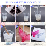 Silicone Mold Making Kit - 100oz Translucent Liquid Silicone Rubber for Mold Making - Elastic 1:1 Mixing Ratio Fast Curing Molding Silicone for Casting, DIY Resin Molds, Candle Molds, Soap Mold, Craft Vividye