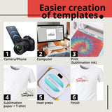 HTVRONT 5 Pack Polyester Sublimation T-Shirts Blanks - White Blank Crew Neck Short Sleeve Sublimation Shirts -Polyester Shirt for Sublimation - M HTVRONT