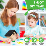 Gtongoko Hanging Wren Bird Houses for Outside, Cedar Wooden Bird Houses for Outdoors, Bird Nest with Air Vents, 1-1/8‘’ Entrance Hole, Clean Door for Wildbird Watching, 1 Pack Black Gtongoko