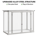 DWVO 41Cu.ft Horizontal Resin Storage Shed Without Shelf, All Weather 4.7x2.5 FT Outdoor Storage Shed with Hydraulic Struts, 3 Locks, Lockable to Floor for Garden Tools, Trash Cans, Gray DWVO