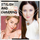 Hicarer 32 Pcs Sublimation Necklace Blank Round Rhinestone Bezel Pendant Trays Set with Glass Domes Sublimation Blank Discs Double Sided Adhesive Tape for DIY Wedding Birthday Graduation Jewelry Gifts Hicarer