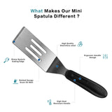 Small Spatula Professional Mini Serving Spatula, 2 Pieces Stainless Steel Metal Spatulas Set, Cutter and Serve Turner for Kitchen, Flipping or Cooking for Brownie, Cookie, Lasagna, Pancakes or Cake RCMo