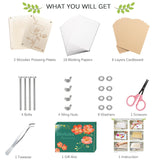 Rhykoka Professional Flower Press, 8 Layers 6.3x8.3 inch (16x21cm) Wooden Flower Press Kit/Flower Pressing for Kids Adults, Great Gift for DIY Flowers Lovers (Wooden) Rhykoka