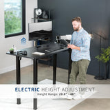 VIVO Electric Height Adjustable 71 x 30 inch Memory Stand Up Desk, Black Extra Deep Table Top, Black 4-Leg Dual Motor Frame, DESK-KIT-E4BB VIVO