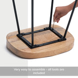 MH London Bar Stool -Perrin Backless Bar Stool. Exclusively Designed Hand Crafted Barstools Solid Wood Modern Bar Height Stools-Contemporary Design Backless Wooden Saddle Bar Stool for Kitchen Counter MH London