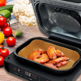 100Pcs Baking Paper Liners for Air Fryers - Rectangular Baking Sheets for Ninja Foodi Smart XL, DualZone & More Models - Air Fryer Accessories Palksky