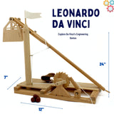 Pathfinders Stem Kits- Leonardo Da Vinci Trebuchet kit- Stem Toy Catapult kit dyi Wooden Building Toy Engineering kit- 3D Puzzle DIY- Physics Toy Science Kits for Kids Age 12-14 Pathfinders