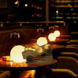 Drawelry 3D Wood Carving Lamp Home Creative Decorative, Funny Family Presents Ideas Christmas Living Room Office Decor Warm LED Night Lights Christmas Birthday Gift for Friend Son Dad Boys (Cool Car) Drawelry