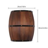 VPABES Rustic Wood Wine Barrel Wall Sconce Lighting Fixture Farmhouse Indoor Wall Mount Lamp for Living Room Kitchen Bars Decoration, 11.8"x7.87" E12 Bulb Base Hardwired VPABES