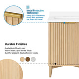 OVE Decors Indy 60 in. Undermount Double Sink Bathroom Vanity with White Engineered Marble Top, Rustic Ash OVE Decors