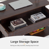 FDW 39 inch Lift Top Coffee Table with Hidden Storage Compartment & Lower Shelf,Coffee Table with Lift Top for Living Room,Home Small Space,Espresso FDW