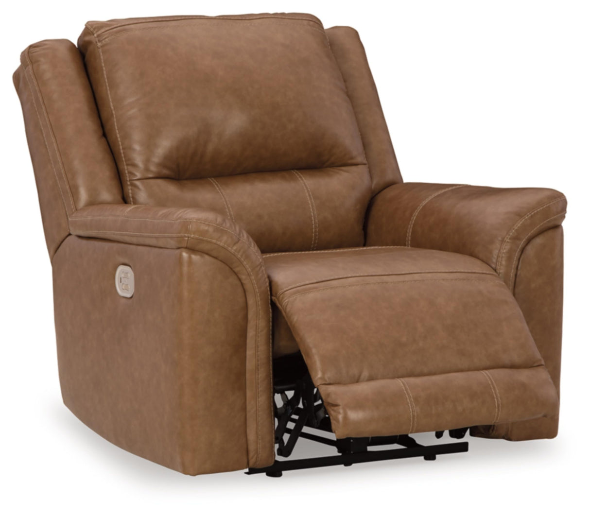 Signature Design by Ashley Trasimeno Contemporary Leather Match Wall Hugger Power Recliner with Adjustable Headrest and USB Ports, Light Brown Signature Design by Ashley