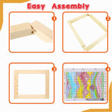 12 Pcs 3 Sets Stretcher Bars for Needlework 6 Sizes Wooden Canvas Stretcher Bars with 40 Thumb Tacks and Tacks Remover for Needlepoint Embroidery Stitch Frame Set Bundle with Crafts Tonyutech