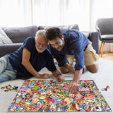 Jigsaw Puzzles for Adults 1000 Piece Puzzle for Adults 1000 Pieces Puzzle 1000 Pieces Dog's World Puzzle, Cartoon Puzzles 1000 Pieces Jigsaw Puzzles for Adults 1000 Pieces and Up HUADADA