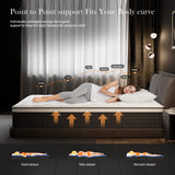 Queen Mattress 8 Inch Queen Size Hybrid Mattresses in a Box, Soft and Comfort Medium Firm Gel Memory Foam and Individual Pocket Springs, Fiberglass Free Bed Mattress, Breathable, CertiPUR-US Certified PECHINOU