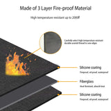VCHOMY 40x60 Inch Under Grill Mat for Outdoor Grill Deck Patio Protector Extra Large Silicone Fireproof Waterproof Oil-Proof Fire Pit Matt BBQ Barbecue Pad VCHOMY